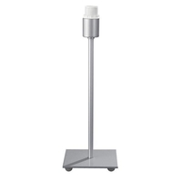 Square Base Metallic Medium Table Lamp - Grey