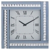 Square Clock with Smoked Mirrored Glass Frame - Smoke