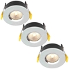 Stanley 3 Pack of Volta Recessed LED Fire Rated Downlighters - Chrome