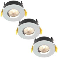 Stanley 3 Pack of Volta Recessed LED Fire Rated Downlighters - Chrome