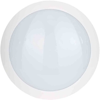 Stanley Como IP66 Outdoor LED Flush Ceiling or Wall Light with Sensor - White