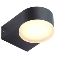 Stanley Eider Outdoor Large LED Wall Downlighter - Black