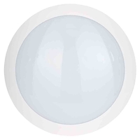Stanley Garda IP66 Outdoor LED Flush Ceiling or Wall Light with Sensor - White