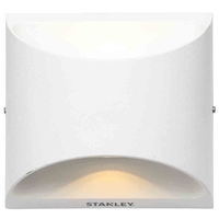 Stanley Ticino Outdoor LED Flush Aluminium Up Down LED Wall Light - White