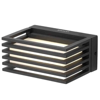 Stanley Tweed Outdoor Industrial LED Slatted Wall Light - Black