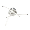 Stema 3 Arm LED Flush Ceiling Light - Silver