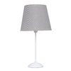 Stick Table Lamp with Diagonal Striped Shade - Black and White