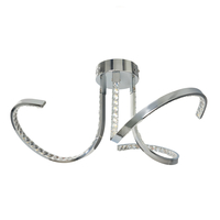 Swirl 3 Arm LED Semi Flush Ceiling Light - Chrome