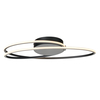 Swirl LED Loop Semi Flush Ceiling Light - Black