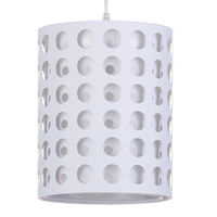 Swiss Cylinder Easy to Fit Ceiling Shade - White