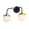 Sydney 2 Light Bathroom Wall Light - Black and Brass