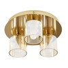 Sylvia 3 Light Bathroom Ceiling Spotlight Plate - Satin Brass
