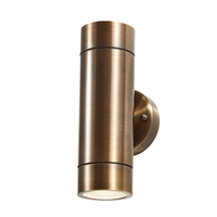 Talon Brass 2 Light Up and Down Outdoor Wall Light - Antique Bronze