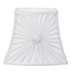 Tapered Rouched Knot Box Easy to Fit Shade - White
