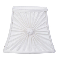 Tapered Rouched Knot Box Easy to Fit Shade - White