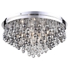 Teardrop Crystal Flush Ceiling Light - Chrome