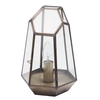 Terrarium Candle Lantern Table Lamp - Antique Brass