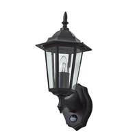 Thera Traditional Outdoor Wall Light with PIR - Black