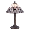 Tiffany by Tiff 1 Light 30cm Art Deco Table Lamp - Antique Brass