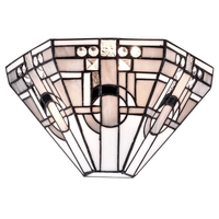 Tiffany by Tiff 2 Light Art Deco Wall Light - Antique Brass