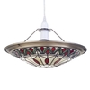 Tiffany Light Shade Easy to Fit Shallow Dish Uplighter Shade - Multi-coloured