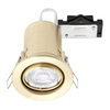 Tilt Fire Rated Recessed GU10 Downlight with LED Bulb - Brushed Brass