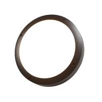 Torio Round IP65 Bulkhead Outdoor Wall Light - Black