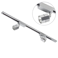 Track Lighting Kit MR16 Double Hexagonal Spotlight - Silver