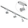 Track Lighting Kit MR16 Triple Enclosed Spotlight - Silver