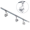 Track Lighting with 3 Greenwich GU10 Fixture & LED Bulbs 1 Metre - Silver
