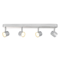 Travis Die Cast Ribbed LED 4 Light Spotlight Bar - Silver