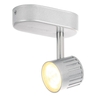 Travis Die Cast Ribbed LED Single Spotlight - Silver