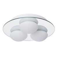 Trinity 3 Light Flush Bathroom Ceiling Light - Chrome