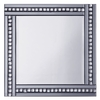 Triple Bar Square Mirror with Crystal Effect Glass - Smoke & Silver