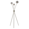 Tripod Floor Lamp with Smoked Glass Ball Shades - Satin Nickel