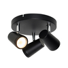 Trisha 3 Light Bathroom Ceiling Spotlight Plate - Black