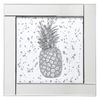 Tropical Pineapple Mirrored Picture Frame - Silver