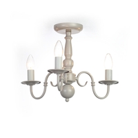 Trudi 3 Arm Semi Flush Ceiling Light - Grey