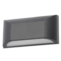 Truro Outdoor LED Rectangular Down Wall Light - Black