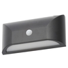 Truro Outdoor LED Rectangular Wall Light with PIR Sensor - Black