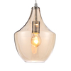 Tula 1 Light Bell Glass Ceiling Pendant - Champagne