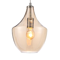 Tula 1 Light Bell Glass Ceiling Pendant - Champagne