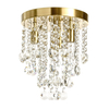 Turin 4 Light Semi Flush Circular Bathroom Ceiling Light - Satin Brass