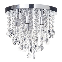 Turin 6 Light Semi Flush Circular Bathroom Ceiling Light - Chrome