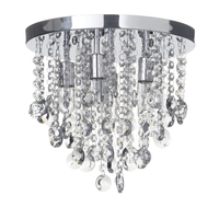 Turin 6 Light Semi Flush Circular Bathroom Ceiling Light - Chrome