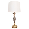 Twisted Base Ivory Style Table Lamp - Antique Brass