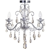 Vara 3 Light Bathroom Chandelier with Champagne Crystals - Chrome