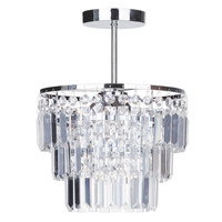 Vasca Crystal Bar Bathroom Chandelier Semi Flush - Chrome