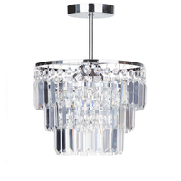 Vasca Crystal Bar Bathroom Chandelier Semi Flush - Chrome
