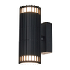 Veda 2 Light Outdoor Up and Down Wall Light - Black